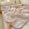 Manta de gasa de doble capa 100% algodón, manta tipo toalla, colcha, manta con forma de frijol, manta para bebé, manta para aire acondicionado, manta para siesta en la oficina