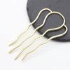 Horquilla antigua de bricolaje con retención de color por electroforesis, paso cuatro, horquilla doble, peine para el cabello, accesorios para el cuerpo