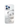 Funda de Teléfono de Panda para Apple 16Pro Max Dibujos Animados Marca de Moda iPhone15 Vidrio Mate 14Pro Correa