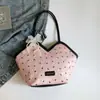 Bolso de Hombro Tipo Tote Grande de Verano 2025 Nuevo Estilo de Moda Estilo Universitario Casual con Lazo Dulce y Femenino para Mujer