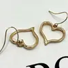 Pendientes Calados de Amor Nuevo de Amazon Transfronterizos Pendientes Sencillos de Aleación Fría Pendientes Minimalistas Venta al por Mayor