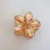Amazon Transfronterizo Colorido Clip para el Cabello de Flor de Plumeria Vintage Elegante Pinza de Tiburón para la Parte Posterior de la Cabeza para Mujer