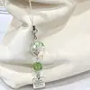 Cadena para Teléfono de Trébol de Cuatro Hojas Cadena de Adorno de Carrillón de Viento de Hoja de Arce de la Suerte Cadena de Cristal Ccd Colgante de Cámara Accesorio para Bolso