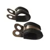 Abrazaderas de Tubería Tipo R de Doble Tubo 2*18 de 304 con Tiras de Goma Soporte de Fijación para Arnés de Cableado de Alto Voltaje en Stock