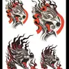 Los tatuajes adhesivos de media manga de calavera de carpa con flores para hombres y mujeres están listos para la venta al por mayor y pueden ser opcionales