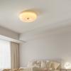 Lámpara de techo estilo crema Bauhaus para dormitorio, estilo retro francés de mediados de siglo, de cristal, para estudio infantil, lámpara inteligente.