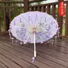 Guarda-chuva de Papel de Óleo Pétala Borla Clássico Meninas Dança Desempenho Adereços Dinastia Han Guarda-chuva de Fotografia Decoração Cheongsam Guarda-chuva Infantil