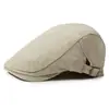 Boina de jornaleiro vintage desgastada transfronteiriça para homens, boné de beisebol versátil casual, chapéu de sol para atividades ao ar livre na primavera e no outono