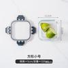 Lonchera Tazón de Vidrio Transparente Apto para Microondas Rectangular Caja de Conservación Trabajador de Oficina Bento Box Hogar Lonchera Redonda de Vidrio