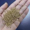 Brincos com banho de ouro 14K, preservação da cor, acessórios de franja, corrente de caixa, contas soldadas, pingente, brincos DIY feitos à mão, material para pingente