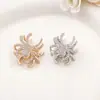 Presilha de Cabelo Estilo Ins com Tema Oceânico e Pedrarias Completas, Mini Presilha de Garra Aranha, Presilha de Tubarão Estrela do Mar de Alta Qualidade com Pedrarias Completas, Mini Presilha de Cabelo