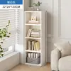 Estantería de Piso Estante de Almacenamiento Gabinete Estrecho para Esquina de Pared Gabinete de Almacenamiento Gabinete de Almacenamiento Combinación Libre Rejilla Librero para el Hogar