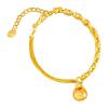 Tienda de oro con el mismo estilo de superficie de animal de oro arena, pez de madera, pulsera guardián de la paz, nueva joyería de marea nacional china para regalo de novia
