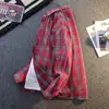 Moda de Primavera y Otoño Nueva Camisa Chaqueta Cuadros Versátil Estilo Coreano Tendencia Ropa Interior Versátil Camisa de Manga Larga