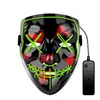 Suministro transfronterizo danza callejera Máscara luminosa paso fantasma luz fría máscara fluorescente actuación costura fría boca máscara de Halloween