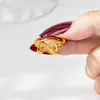 Anel de Laço com Design Luxuoso Ouro de Areia Vietnamita Anel Aberto para Dedo Indicador para Mulheres Joia Versátil e Duradoura Venda Direta