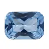 108 # Pedra Solta de Espinélio Sintético, Gema Azul Claro Artificial, Superfície de Anel com Fundo Pontiagudo, Combinação Retangular Redonda em Forma de Ovo