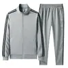 Conjunto deportivo casual de moda de dos piezas Pantalones deportivos de otoño de alta gama Ropa deportiva de manga larga Deportiva Recto