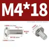 Tornillos de Carruaje de Acero Inoxidable 304, Tornillos de Máquina para Bastidor de Puente con Cabeza Semiredonda y Cuello Cuadrado M4M5M6M8