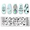 Placa de impressão de aço inoxidável para nail art Filme Azul placa de aço série geométrica floral pintura a cores impressão por transferência Molde