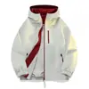 Chamarra con Capucha Unisex Bloque de Color Primavera y Otoño 2026, Chamarra Impermeable y a Prueba de Viento Juvenil con Contraste de Color para Pareja
