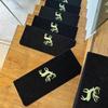 Alfombrilla para Escalones Adhesiva sin Pegamento Alfombra para Escaleras Alfombrilla para Escaleras de Casa Piso de Madera Maciza Antideslizante Silenciosa Alfombrilla para Pies Luminosa