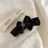Elegante Pinza para el Cabello de Terciopelo con Lunares de Pedrería Textura Dulce Lujo Ligero Estilo Coco Pinza Banana Parte Posterior de la Cabeza Accesorio para el Cabello