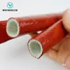 Manguito aislante de alta temperatura, cubierta protectora ignífuga, tipo de cierre adhesivo, tubo aislante de fibra de vidrio ignífugo para hilos y cables