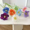 Flores Artificiales de Tulipán Realistas de Tallo Abierto de Alta Calidad, Accesorios para Sostener en la Mano, Flores Artificiales para Sala de Estar, Arreglos Florales de Seda, Decoraciones de Boda