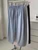 Pantalones Cargo Rectos de Algodón Puro para Mujer, Estilo Coreano Reductor de Edad con Cordón Elástico de Cintura Alta, Pantalones Cropped de Globo con Botón de Concha para Otoño