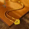 Tienda de Oro Mismo Estilo Oro Antiguo Pez Koi Giratorio Colgante de Candado Estilo Chino Borla Calabaza Pez Koi Cuerda Trenzada Collar