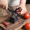 Tijeras de Cuatro Segmentos Afilador de Cuchillos de Cocina Multifuncional Portátil Piedra Afiladora Rápida para Cuchillos Varilla Afiladora de Cuchillos de Cocina de Tres Segmentos para el Hogar