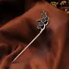 Estilo Chinês Vintage Flor de Ameixa Banhado a Ouro Branco Clássico Grampo de Cabelo Acessórios de Cabelo com Temperamento Antigo para Mulheres Grampo de Cabelo Headwear de Personalidade