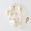 Macacão de Algodão Fino para Engatinhar de 40g para Bebês, Roupão Casual e Quente Universal para Crianças Pequenas, Macacão Longo para Engatinhar para Homens e Mulheres, Estilo Casual Outono e Inverno