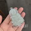 Colgante de Jadeíta Verde de Alta Calidad con Aspecto de Vidrio, Jade Verde Imperial, Colgante Procesado con Roca de Cuarzo, Imitación de Jade