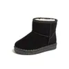 Botas de Nieve para Niños Invierno Nuevo Estilo Forradas de Felpa y Engrosadas 2025 Niños y Niñas Antideslizantes Cálidas de Una Pierna Corte Bajo Cortas de Moda