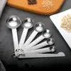 Cuchara medidora de acero inoxidable juego de 8 piezas cuchara medidora taza medidora juego de 7 piezas herramientas de repostería báscula medidora de polvo de grasa cuchara