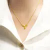 Nuevo Producto Collar Anillo Orejas de Conejo Yuanqi para Mujer, Joyería Elegante y Versátil, Joyería Linda Chapada en Oro