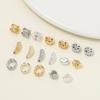 Cuentas espaciadoras chapadas en oro de 18 quilates con retención de color de piedra blanca con incrustaciones, accesorios de cuentas espaciadoras, joyería hecha a mano, pulsera, cadena para teléfono móvil, accesorios