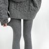 Leggings Grises Vintage de Lunares para Mujer Otoño e Invierno Terciopelo Lunares Puros Pantimedias Ajustadas Blanco Leche Calentadores