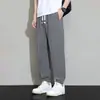 Pantalones Casuales de Pierna Ancha Pantalones Finos de Secado Rápido Transpirables para Correr Joggers Casuales de Seda de Hielo Talla Grande para Hombre Deportivos Verano Sueltos