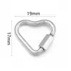Hebilla de Conexión de Acero Inoxidable Corazón Pequeño Estrella de Cinco Puntas Ovalada Rectangular Galvanizado Conservante del Color Accesorios para Pulsera Collar DIY