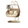 Cadeira de Cesto Suspensa para Exterior, Cadeira Baloiço Ninho de Pássaro para Casa, Cadeira de Rattan, Baloiço Duplo para Jardim, Rede de Descanso para Interior, Sofá Preguiçoso para Varanda