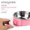Venta al por mayor de suministros para perros, jaula colgante, cuenco de acero inoxidable para perros, cuenco individual de doble propósito, cuenco para comida para perros, venta directa de fábrica