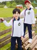 Conjunto de Camisetas de Manga Larga para Hombre y Mujer de Primavera y Otoño, Camiseta Básica Polo, Uniforme de Guardería, Uniforme de Escuela Primaria, Uniforme de Clase, Conjunto de Dos Piezas