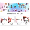 Conjunto de Caixa de Presente Azul O Mais Vendido da Amazon Pulseira de Cristal de Desenho Animado Infantil Joias Artesanais DIY Pulseira de Presente para Mulheres