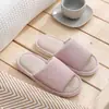Pantuflas de Lino para Cuatro Estaciones de Interior Algodón Lino Pareja Antideslizantes Suela Suave Hogar Suela Suave Piso Fresco Pantuflas Fabricante Venta al por Mayor Arte de Tela