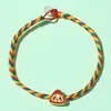 Pulseira de Fio Colorido do Festival do Barco-Dragão com Design de Pequeno Zongzi, Pulseira Tecida Artesanal Cartoon para Adultos e Crianças, Pulseira de Segurança