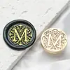 Sello de Cera con Sello de Cabeza Serie de Letras Barrocas 2.5cm Cabeza de Cobre 26 Letras Inglesas para Sello de Sellado de Diario