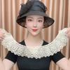[Beizhu Lace] Cuello Falso Cuello de Camisa Hueco Piel de Kapok Amigable con la Piel Primavera y Verano Protección para el Cuello Bufanda Protector Solar